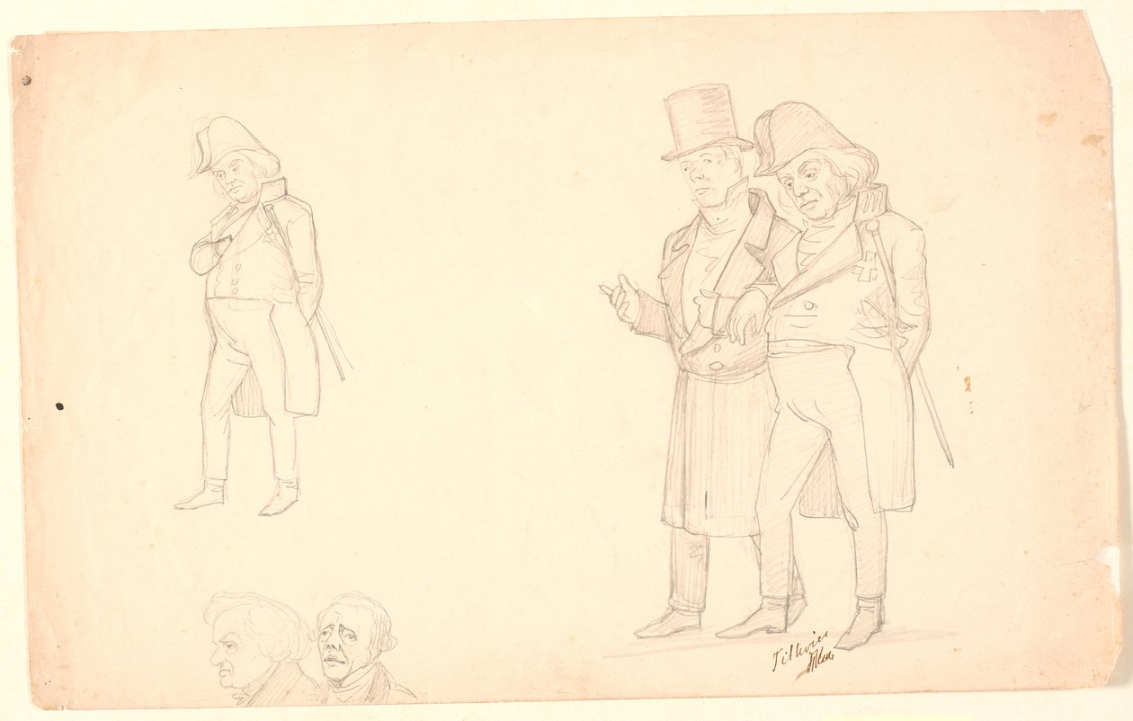 Caricature des frères Ørsted - P.C. Skovgaard