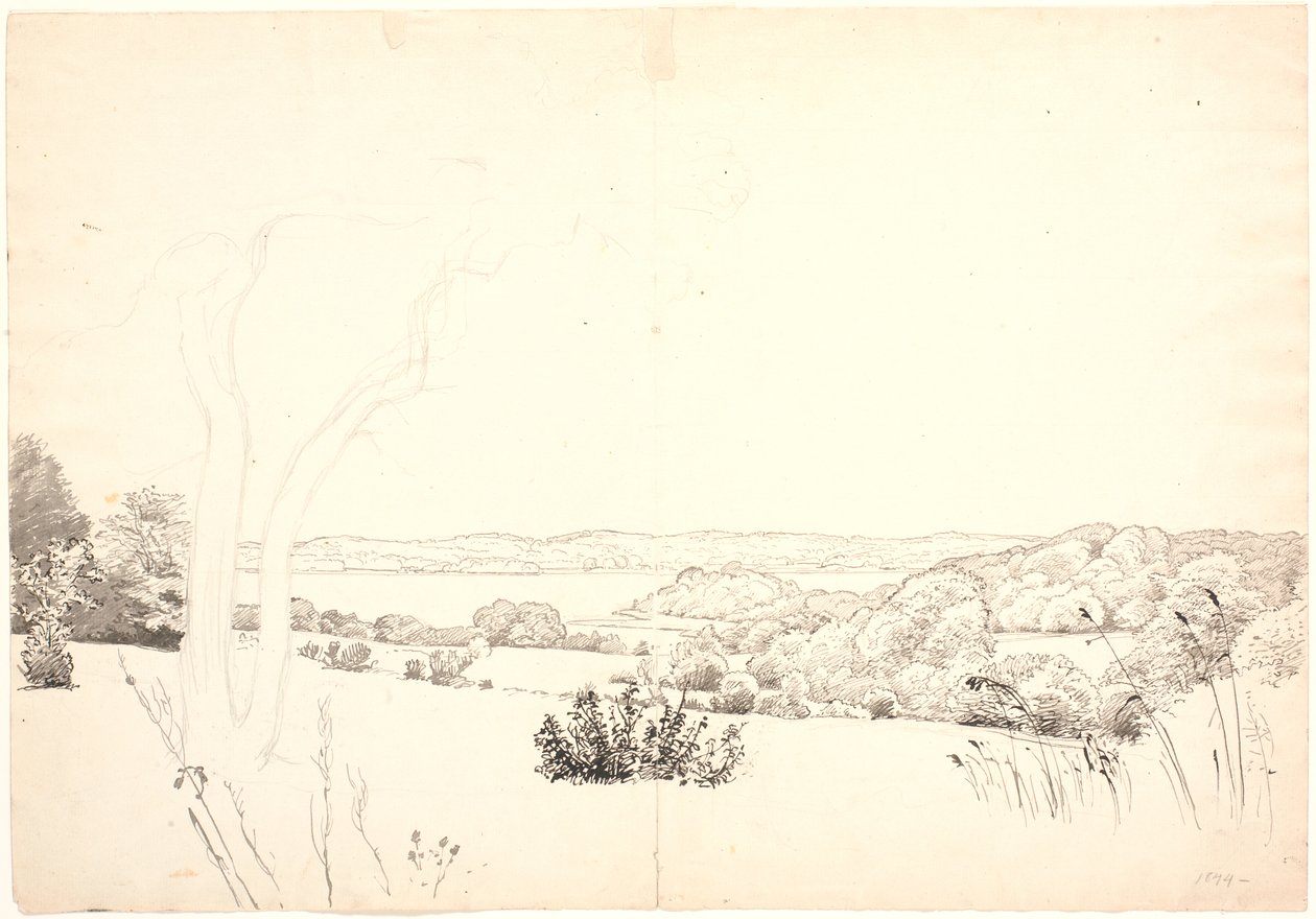 Paysage avec vue sur le lac Skarrit - P.C. Skovgaard