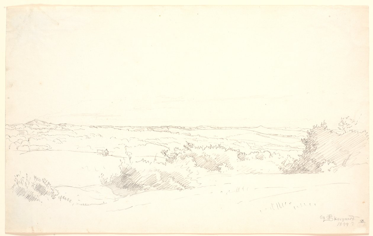 Vue sur un paysage vallonné - P.C. Skovgaard