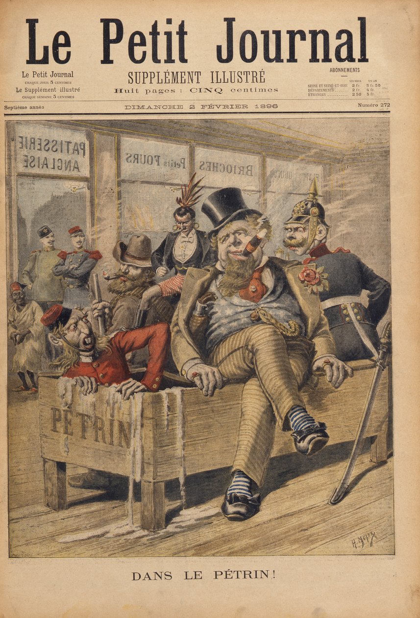 Dans un Désordre !, illustration du Petit Journal, gravée par Henri Meyer (1844-91), 2 février 1896 - P.H.G.V. Michel