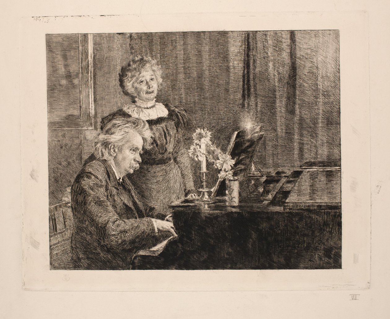 Edvard et Nina Grieg au piano - Peder Severin Krøyer