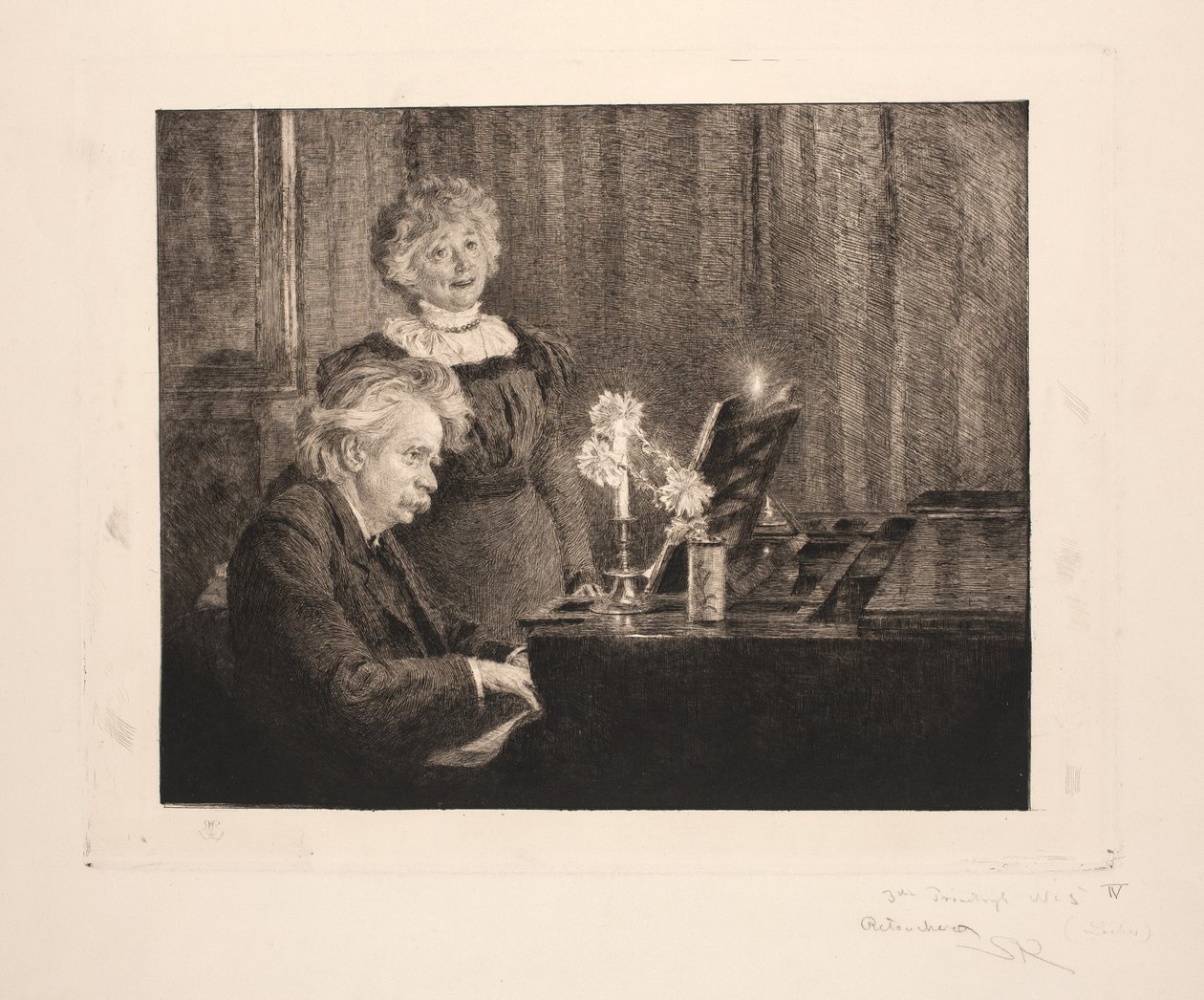 Edvard et Nina Grieg au piano - Peder Severin Krøyer