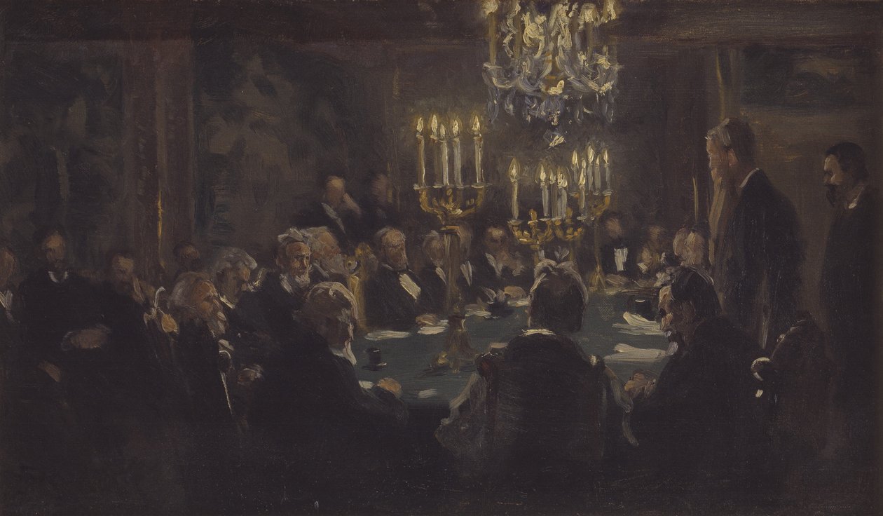 Esquisse de composition pour "Une réunion à la Société des Sciences" à la Société des Sciences - Peder Severin Krøyer