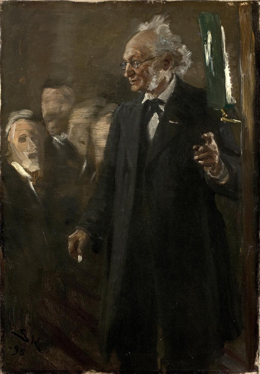 Professeur de zoologie, Japetus Steenstrup donne une conférence - Peder Severin Krøyer