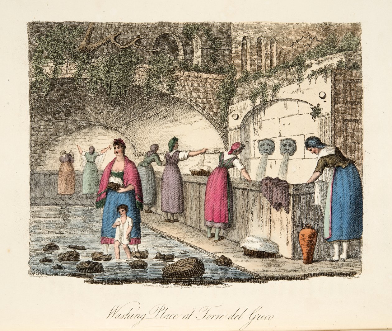 Lavoir à Torre del Greco, de Scènes italiennes, représentant les mœurs, coutumes et divertissements des différents États d