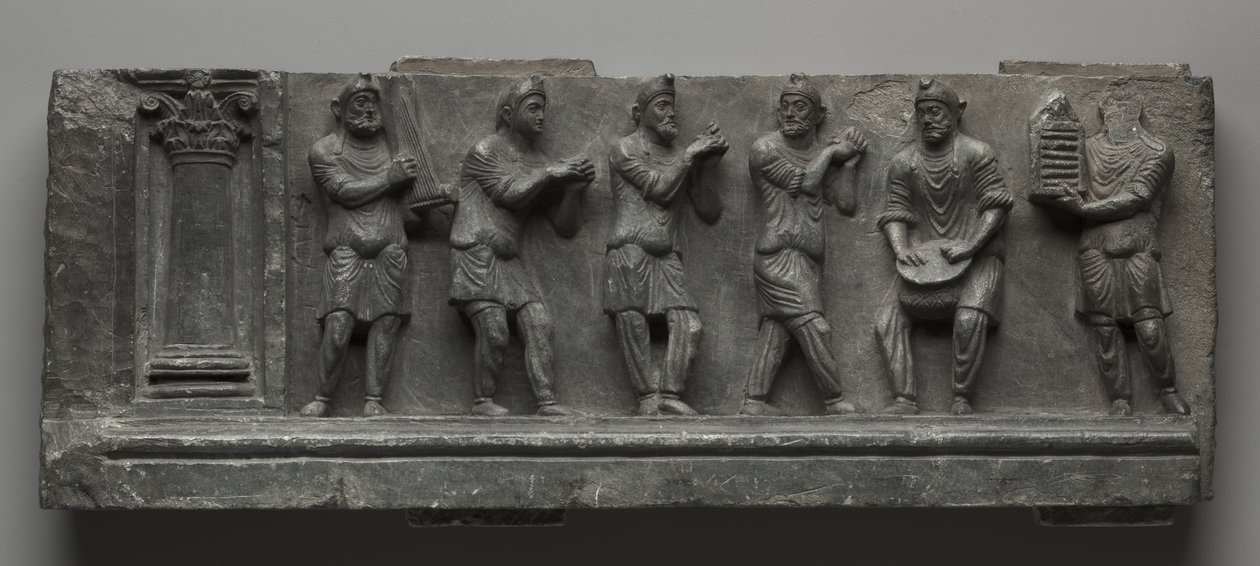 Relief bacchanal, Pakistan, Gandhara, région de Buner, début de la période Kushan (1-320 après J.-C.) - Pakistani School