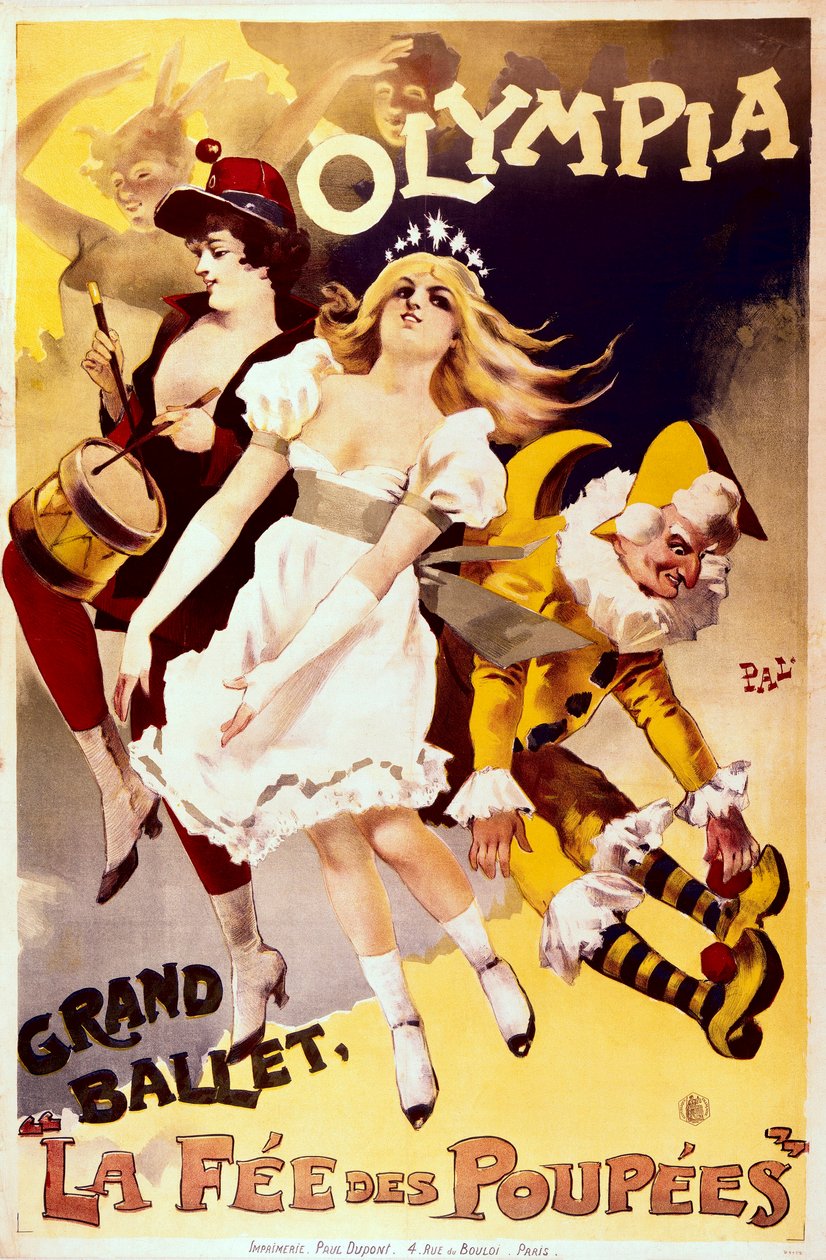 La Fée des Poupées, affiche publicitaire pour le grand ballet au théâtre de l