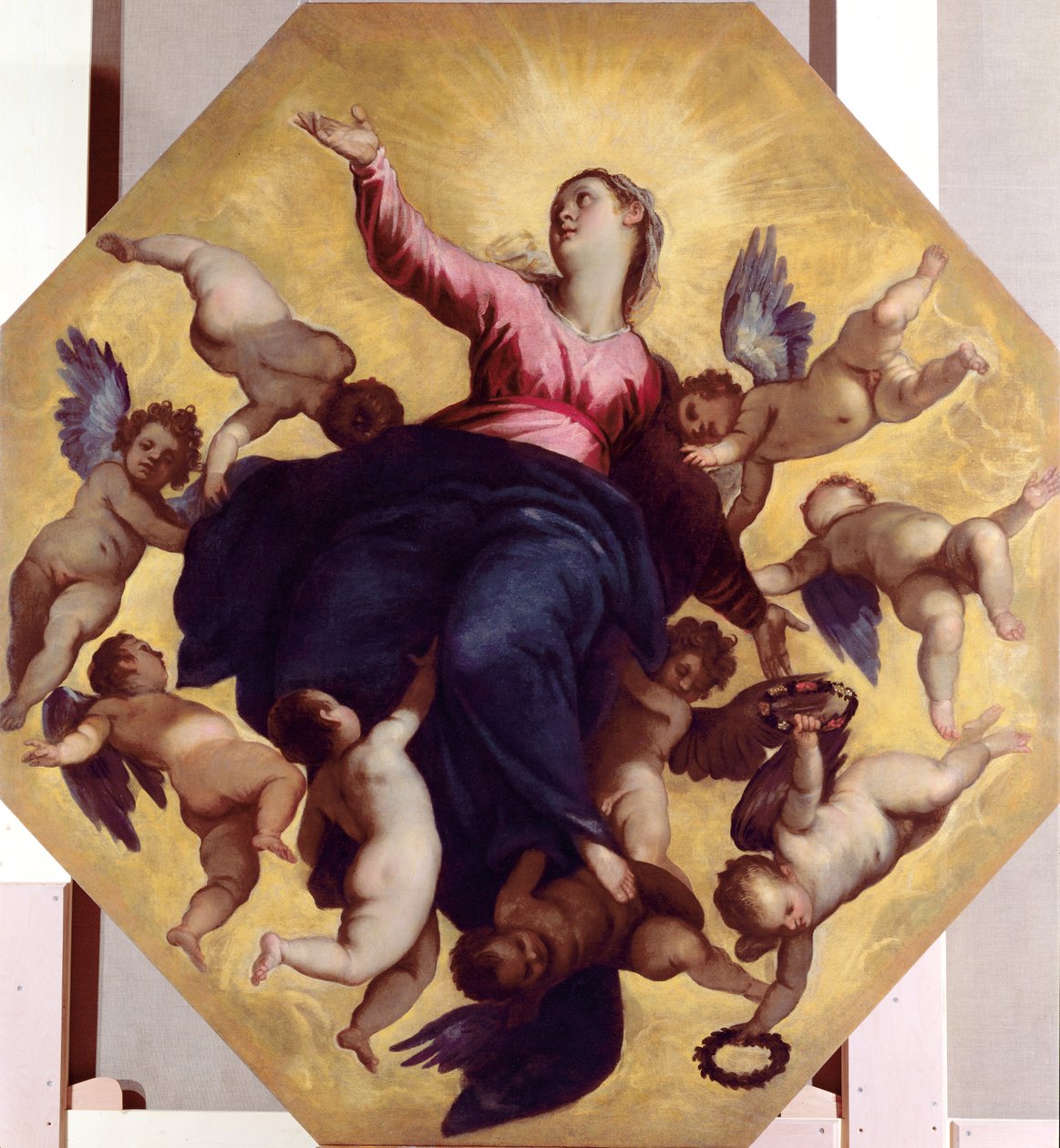 Madone portée par des anges - Palma Il Giovane
