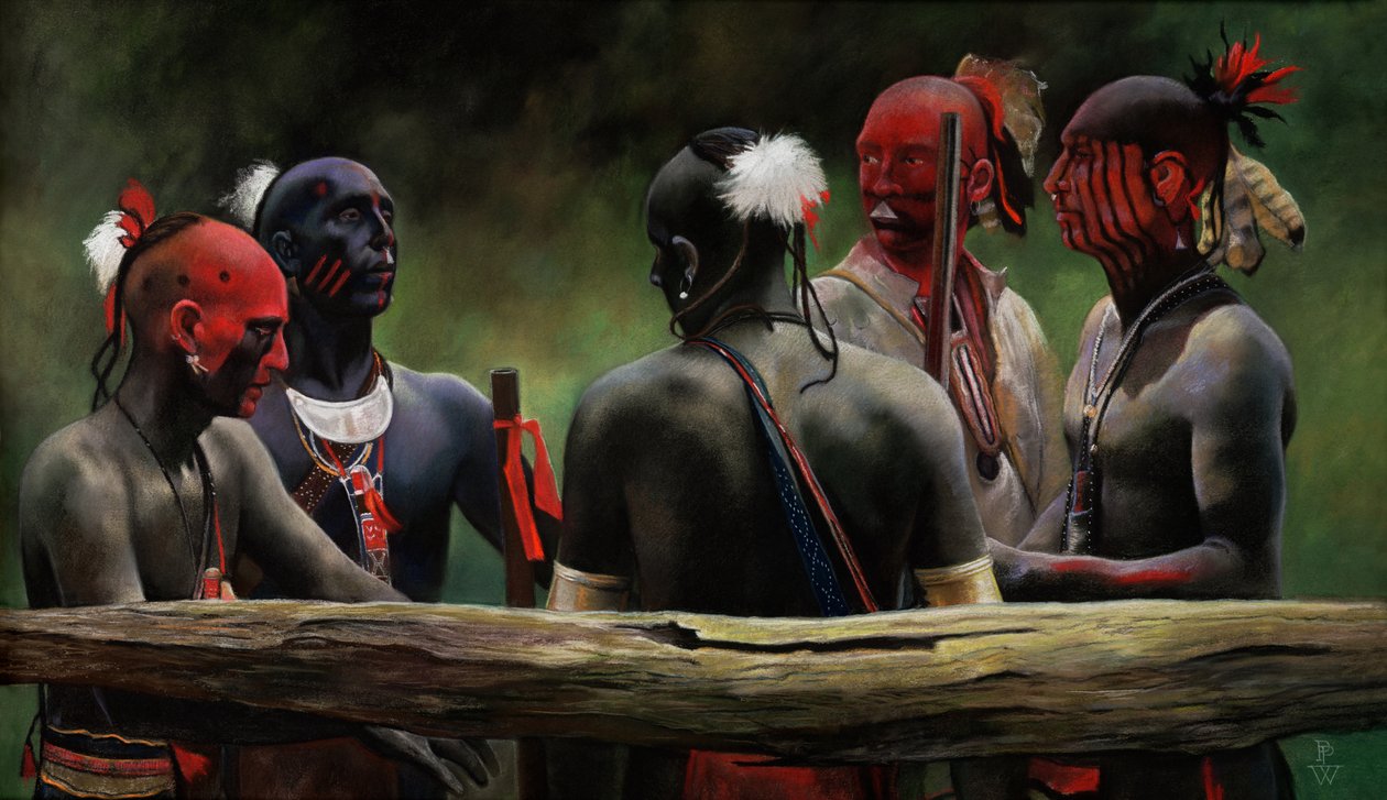 Contre la clôture, 2004 (pastel) - Pamela Patrick White