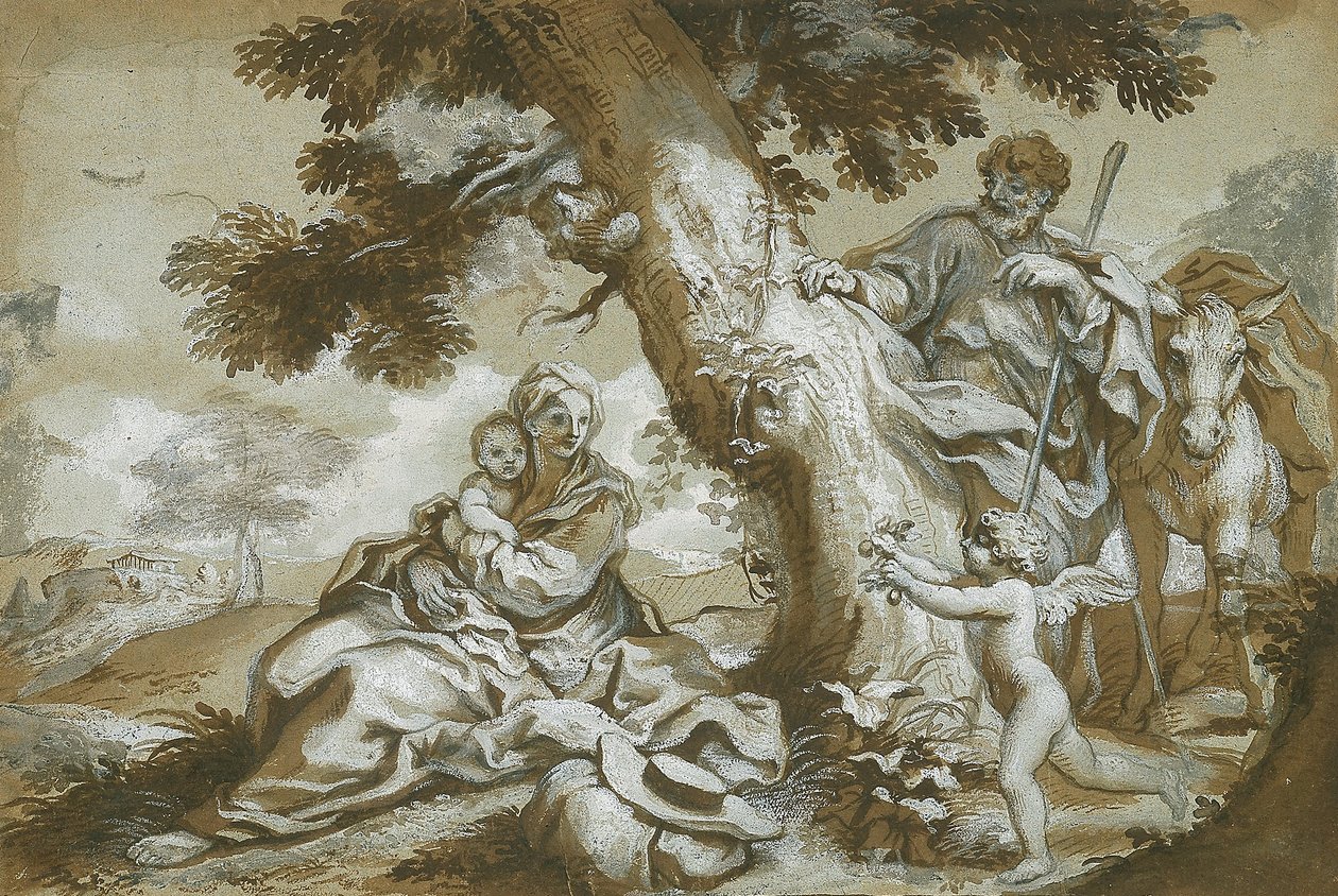 Le Repos pendant la Fuite en Égypte - Paolo Gerolamo Piola