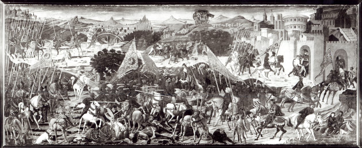 Romains et Gaulois combattant ou La bataille devant les portes de Rome - Paolo Uccello