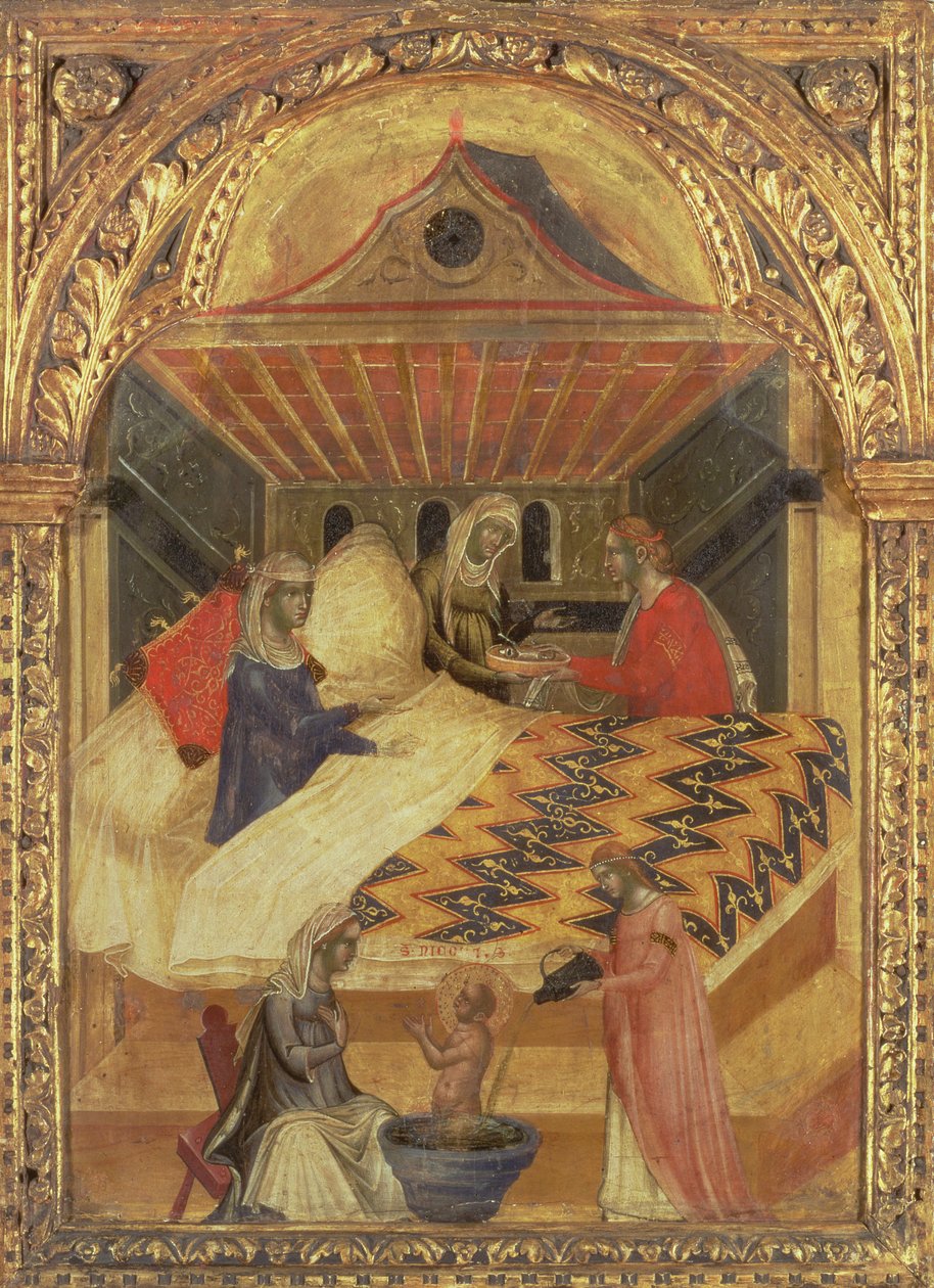 La naissance de Saint Nicolas, vers 1345 - Paolo Veneziano