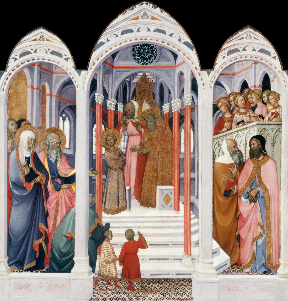 La Présentation de la Vierge Marie au Temple de Jérusalem - Paolo di Giovanni Fei