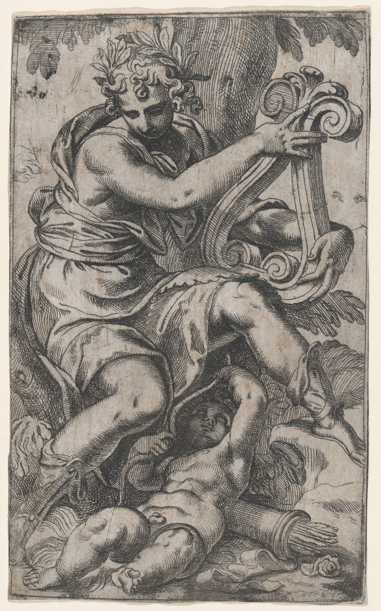 Cupidon et Apollon avec une lyre, vers 1568 - Paolo Farinati