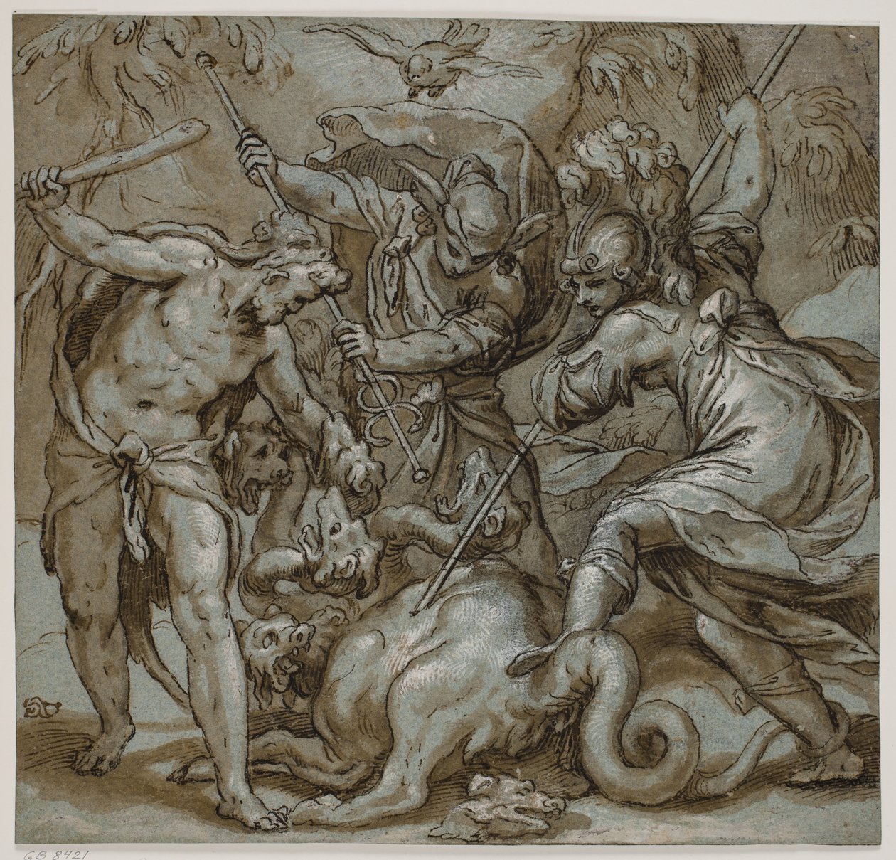 Hercule, Mercure et Minerve tuant l