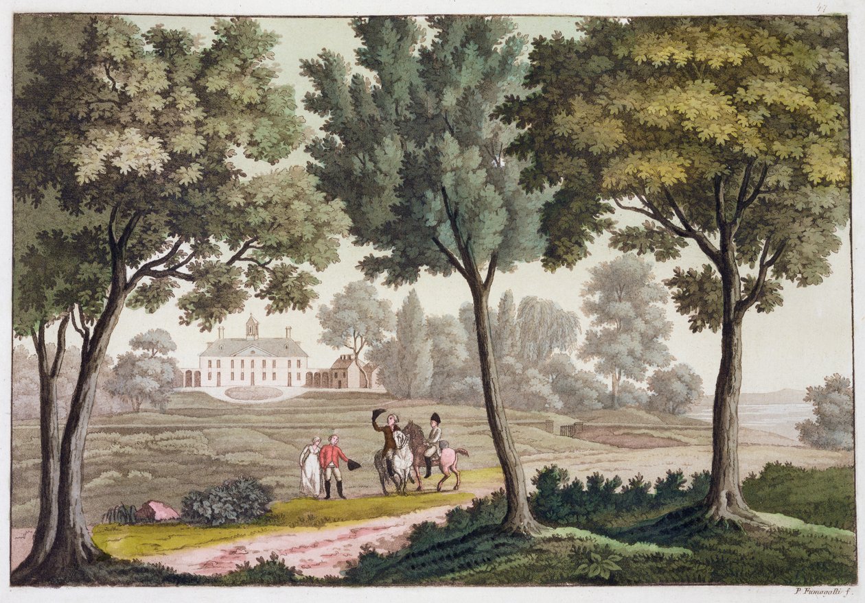 Maison de George Washington à Mount Vernon, Virginie, États-Unis, vers 1820-1839 - Paolo Fumagalli