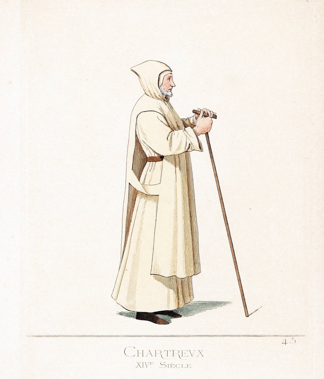 Costume clérical : un moine chartreux, ordre de Saint Bruno - Paolo Mercuri