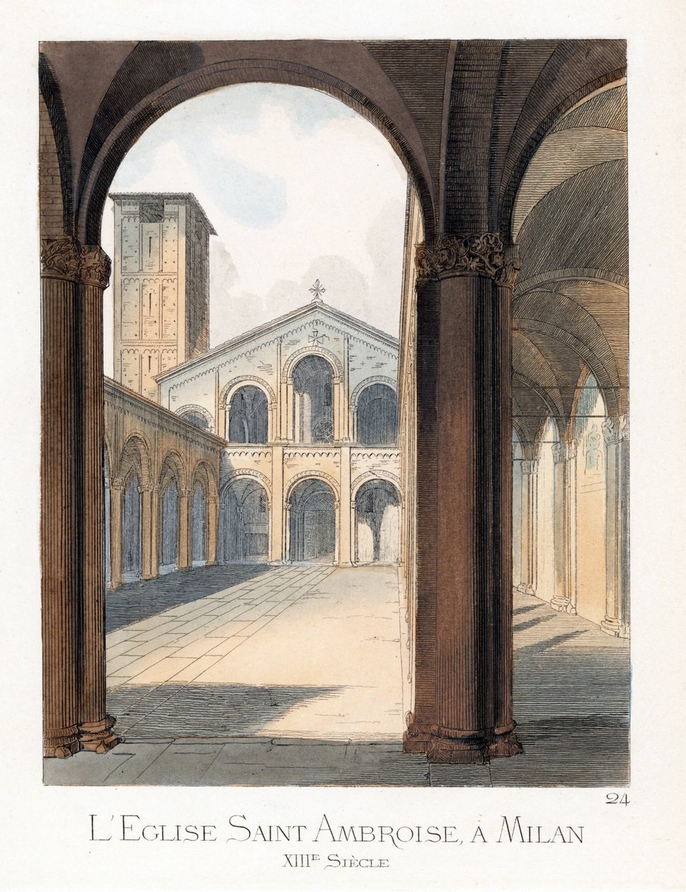 Cour de la basilique Saint-Ambroise à Milan - Paolo Mercuri