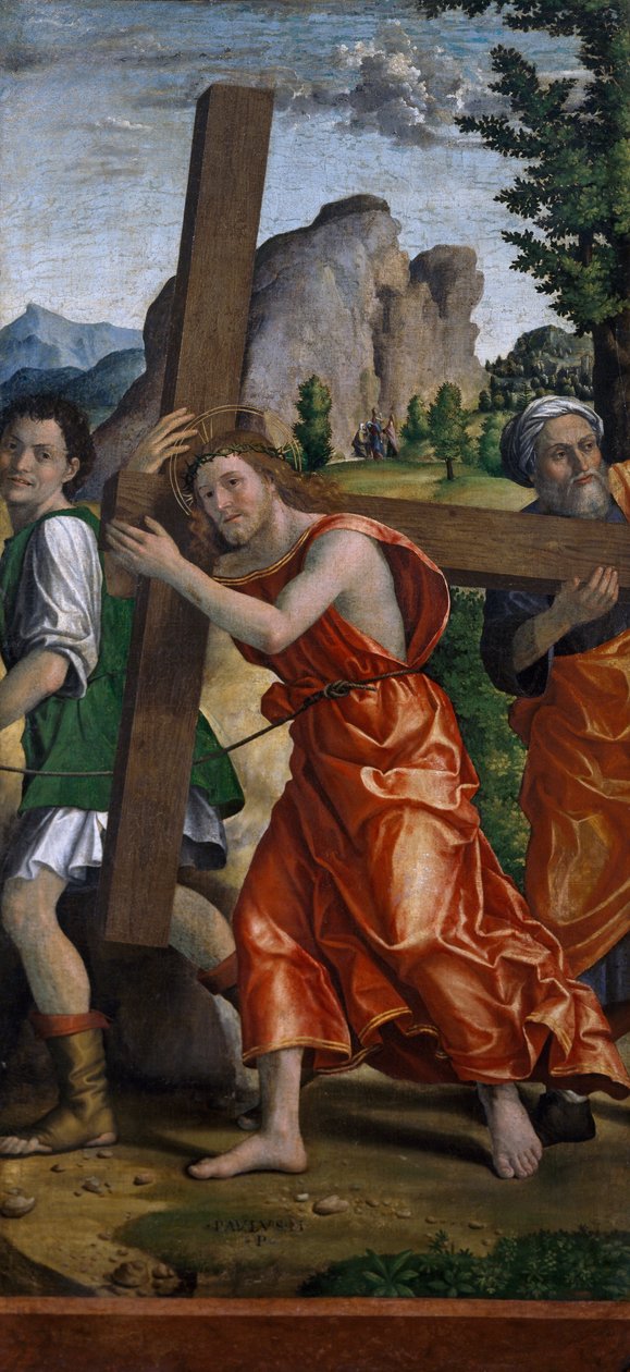 Chemin de croix (détail du Polyptyque de la Passion) - Paolo Morando Cavazzola