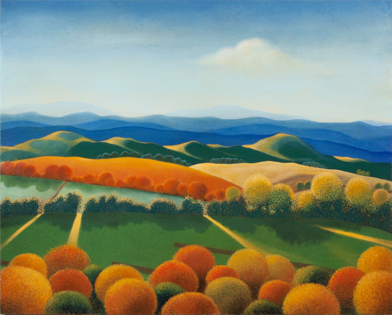 Paysage n°1, 2015 (oil on wood panel) - Paolo Perfranceschi