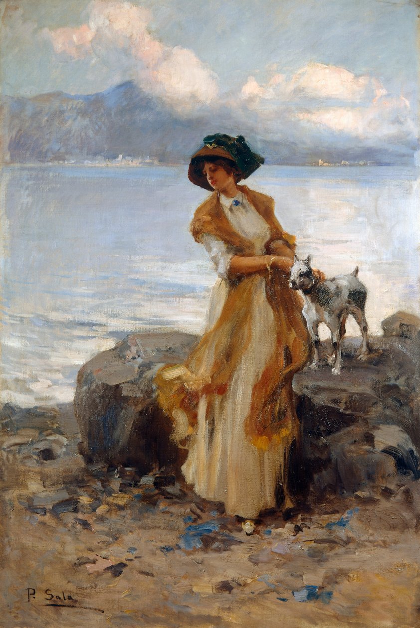 Harmonie sur le lac Mergozzo, par Paolo Sala (1859-1924) - Paolo Sala