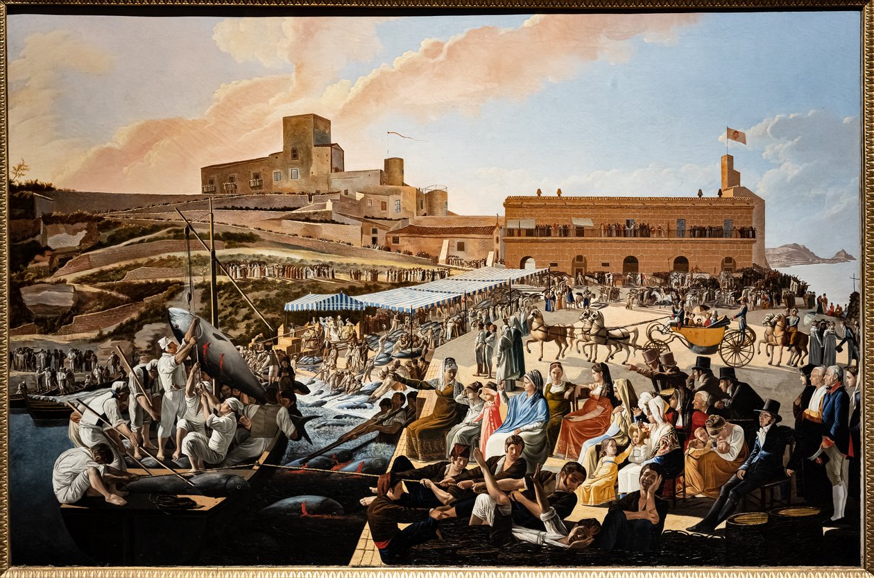 La mattanza du thon à Solanto en présence de la famille royale - Paolo de Albertis