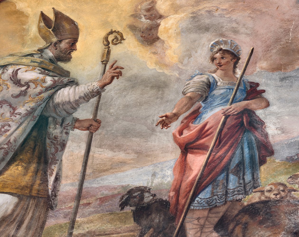 Fresques de Paolo de Matteis datées de 1714 sur la voûte et sur le tambour, représentant la vie du saint, chapelle de San Cataldo dans la cathédrale, Tarente, Italie (photo) - Paolo di Matteis