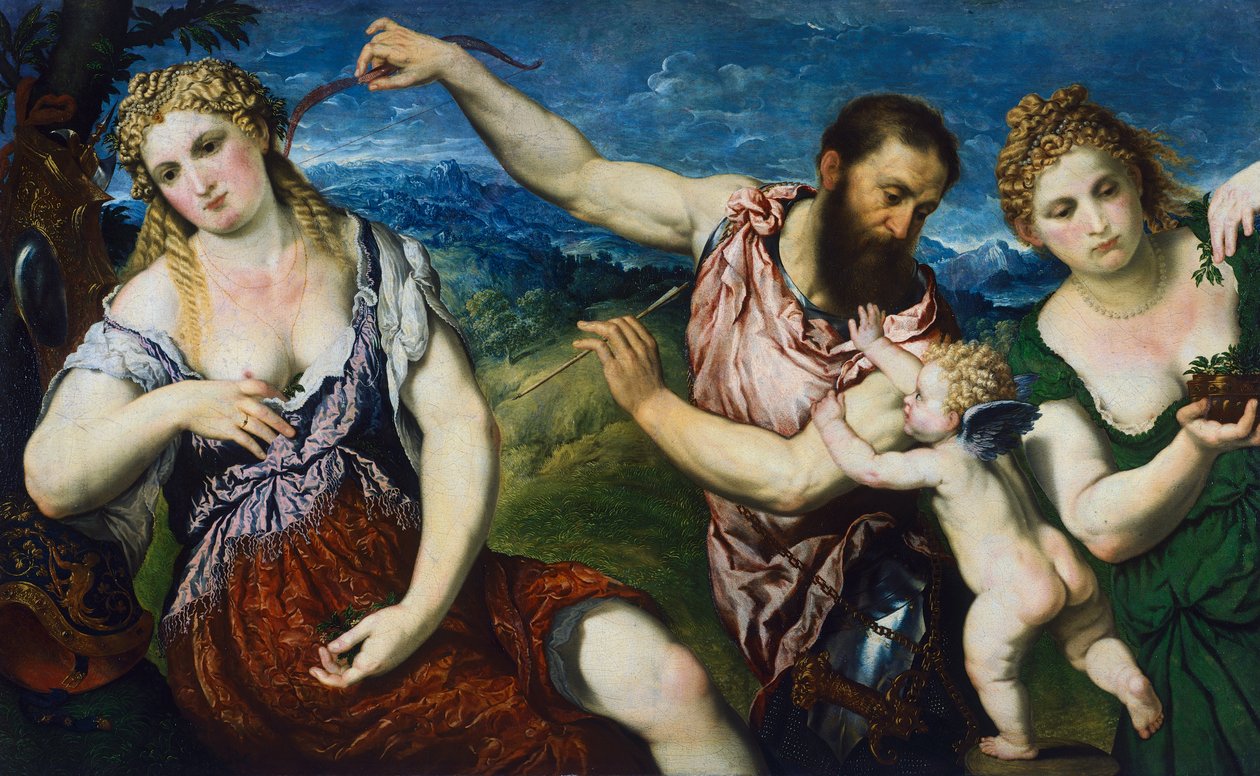Allégorie avec Mars, Vénus, Flore et Cupidon, c.1560 - Paris Bordone
