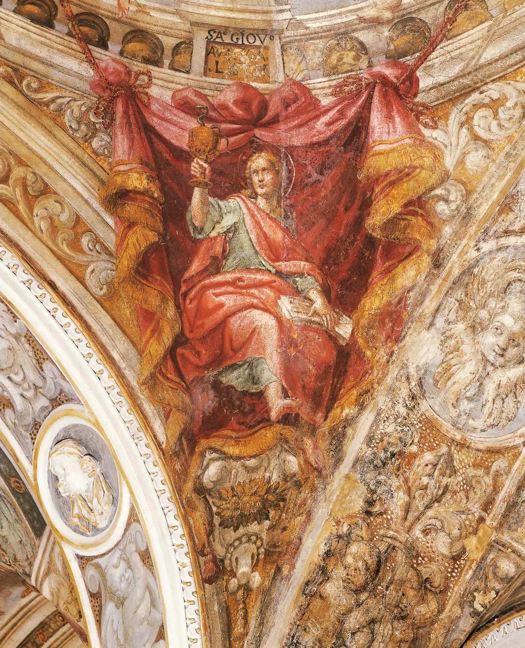 Saint Hilaire de Poitiers par Francesco Mazzola, dit Parmigianino (1503-1540), fresque, Église de San Giovanni Evangelista, Parme - Parmigianino