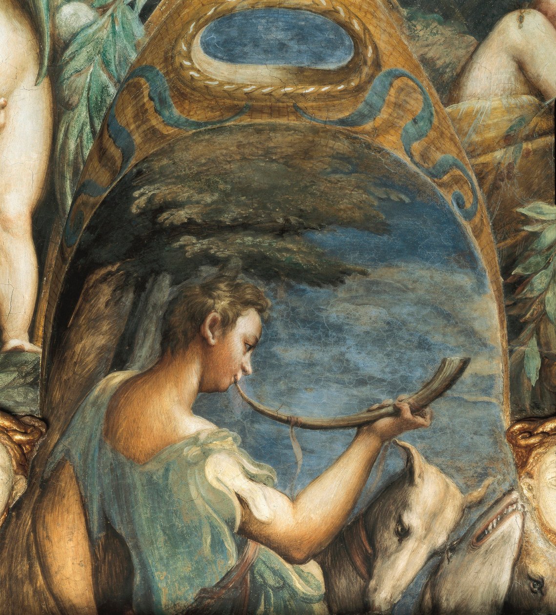 Chasseur, du Mythe de Diane et Actéon, vers 1524 - Parmigianino