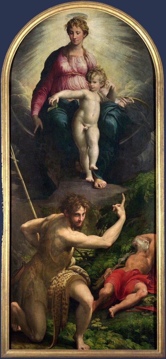Madone et enfant avec Saint Jean et Saint Jérôme - Parmigianino