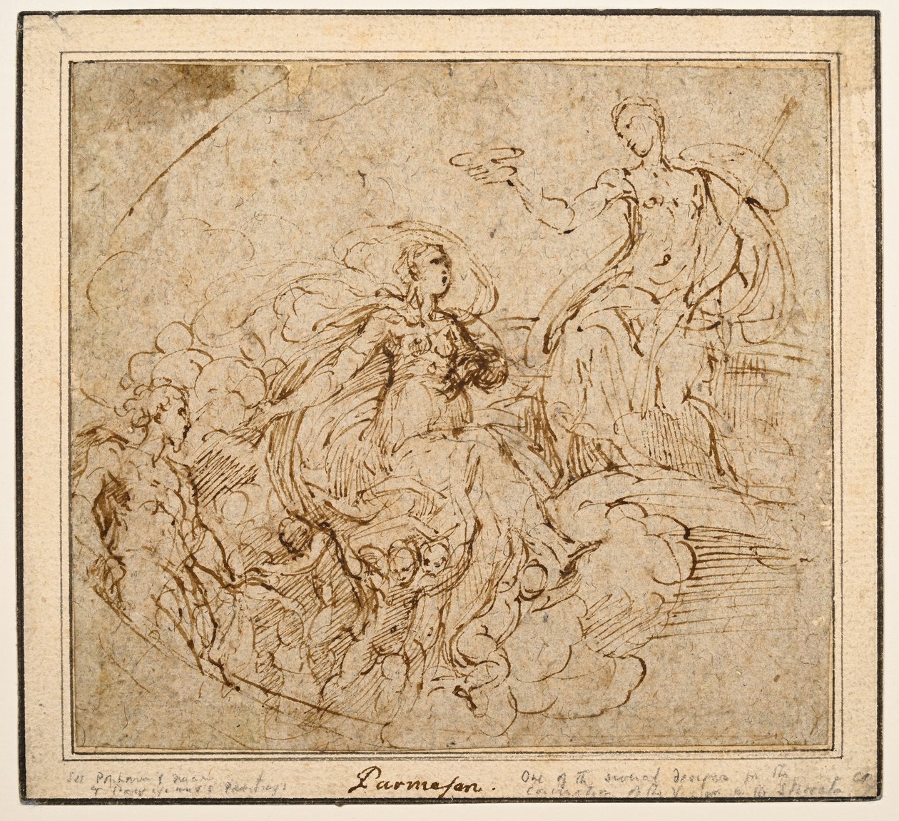 Étude de la Couronnement de la Vierge pour Santa Maria della Steccata, Parme - Parmigianino