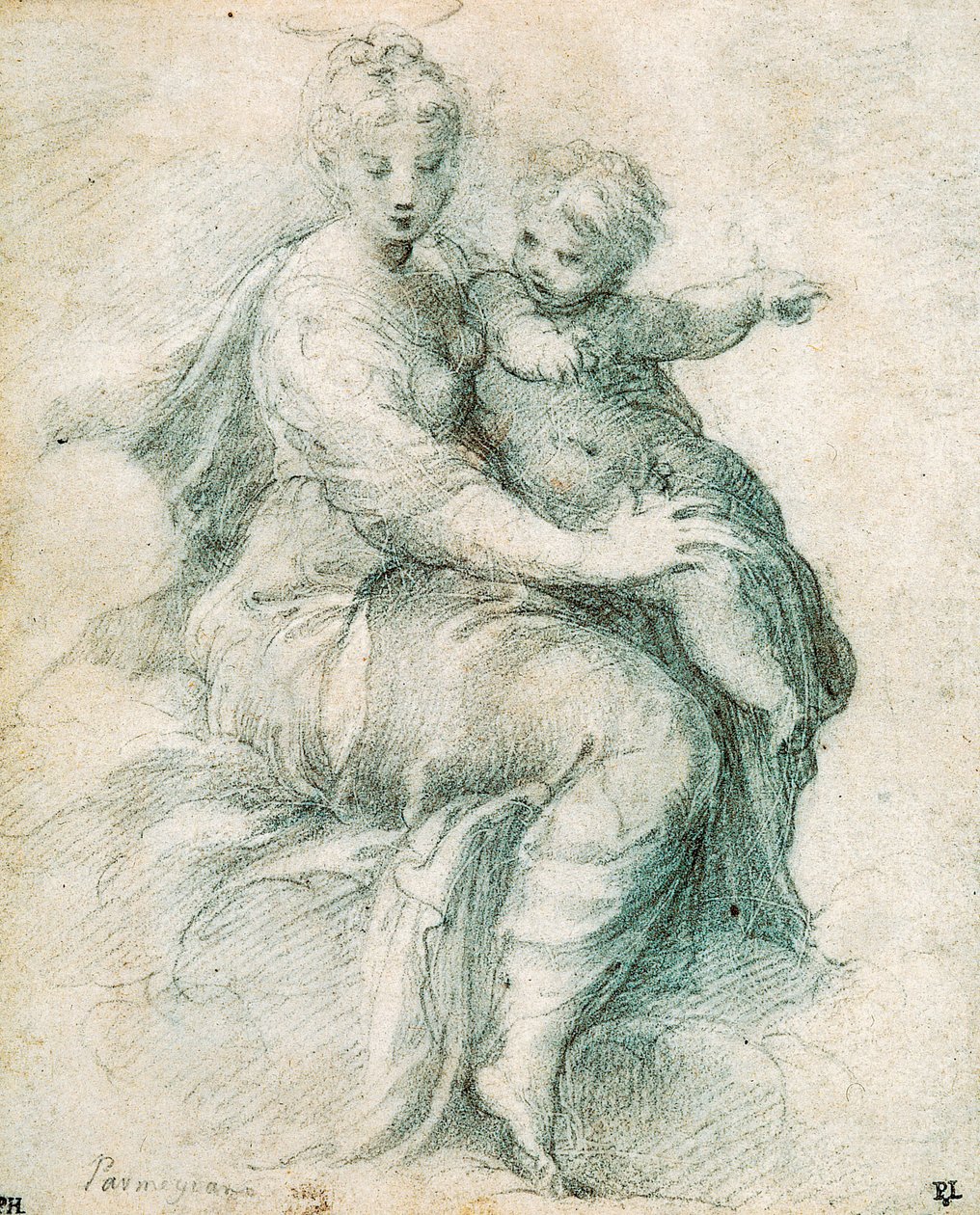 Madone et enfant sur les nuages, vers 1525 - Parmigianino