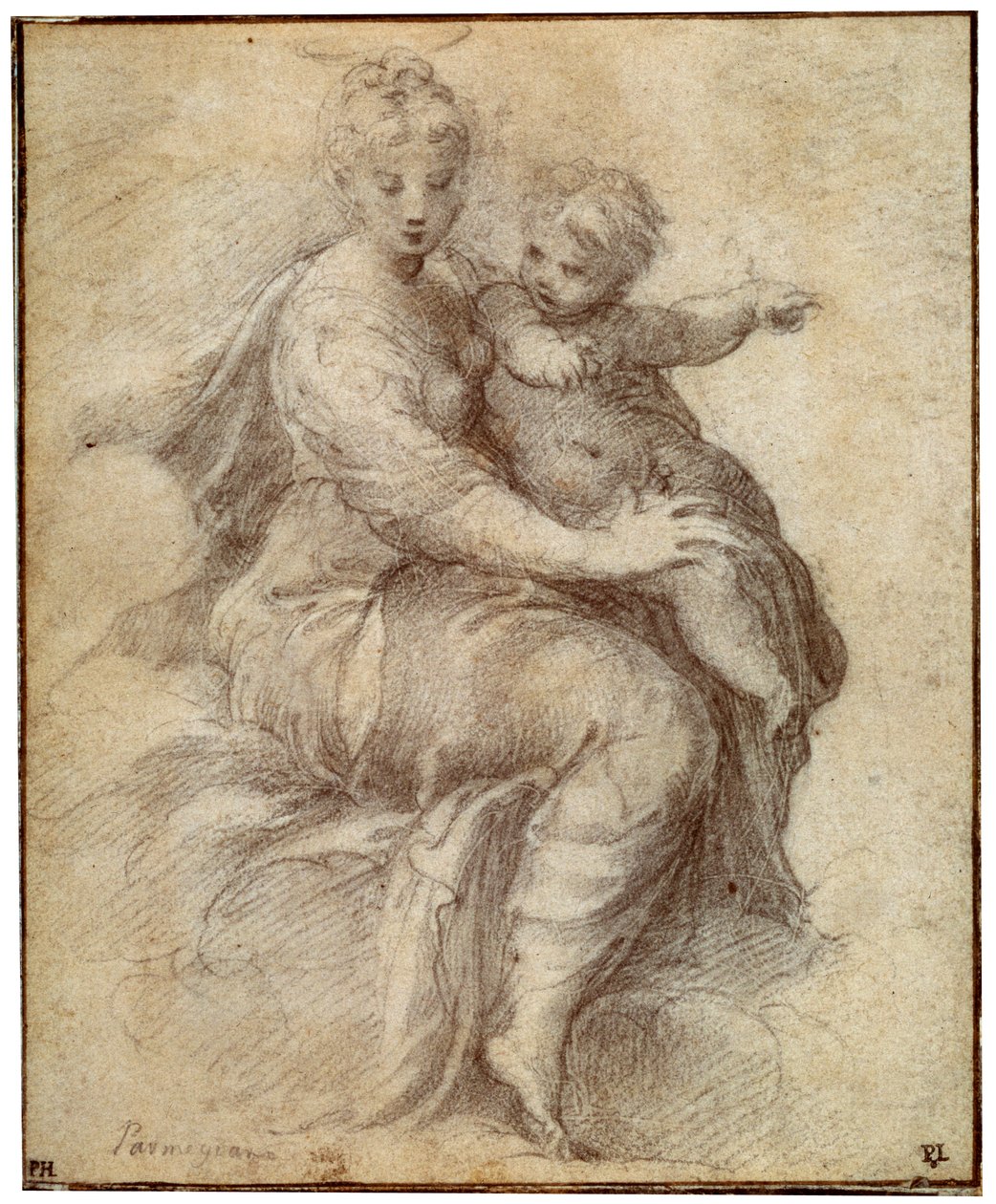 Madone et enfant sur les nuages, vers 1525 - Parmigianino