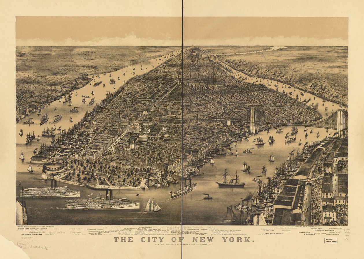 La ville de New York - Parsons and Atwater; Currier and Ives