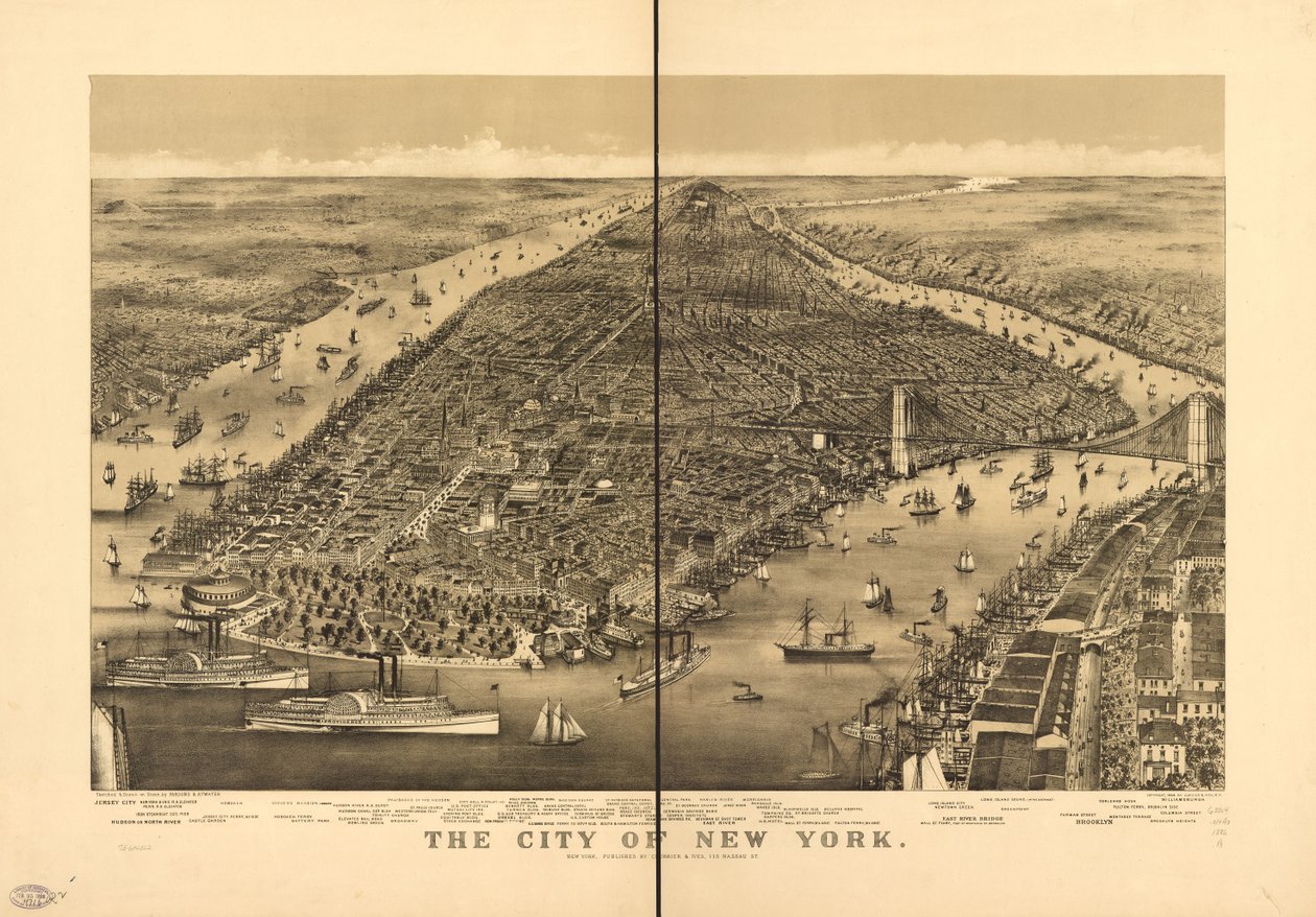 La ville de New York - Parsons and Atwater; Currier and Ives