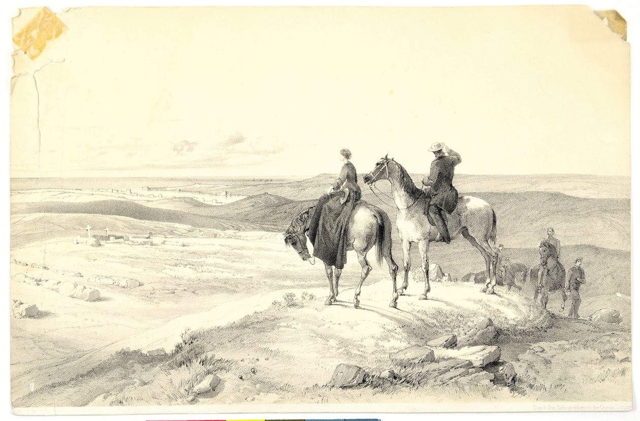 Florence Nightingale et M. Bracebridge sur la colline de Cathcart surplombant Sébastopol le 8 mai 1855 - Parthenope Nightingale