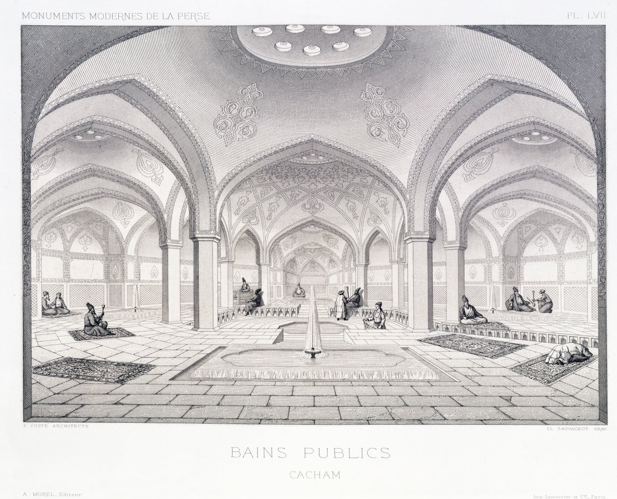 Bains publics, à Kashan, du 