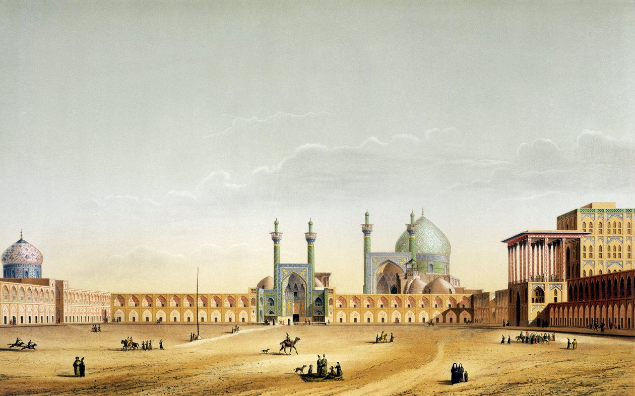 Le palais royal et la Mesdjid-i-Shah, Ispahan, planche 6-7 de 