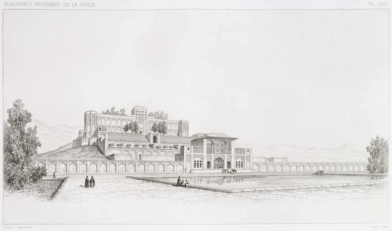 Vue du palais Golestan Qajar 
