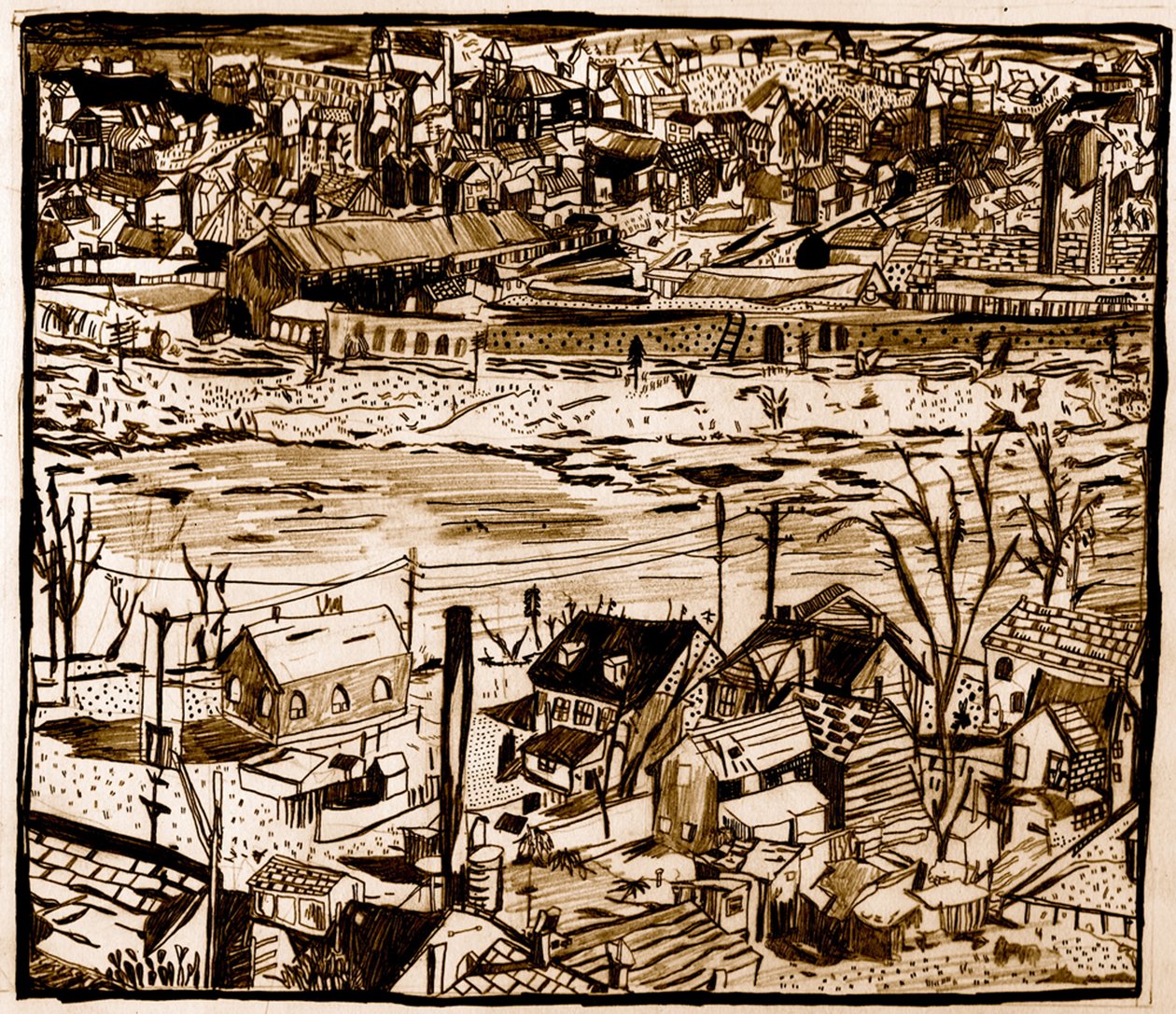 Ville, 2013 (crayon) - Pat Macdonald