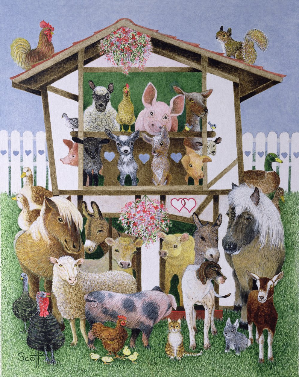 Animal Playhouse (huile sur toile) - Pat Scott