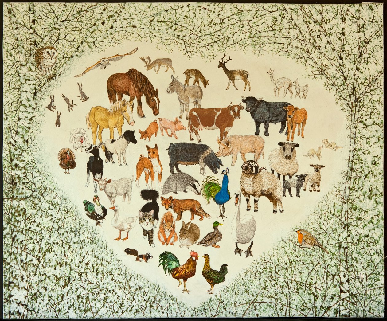 Au cœur de tout, 2013 (acrylique sur calicot) - Pat Scott
