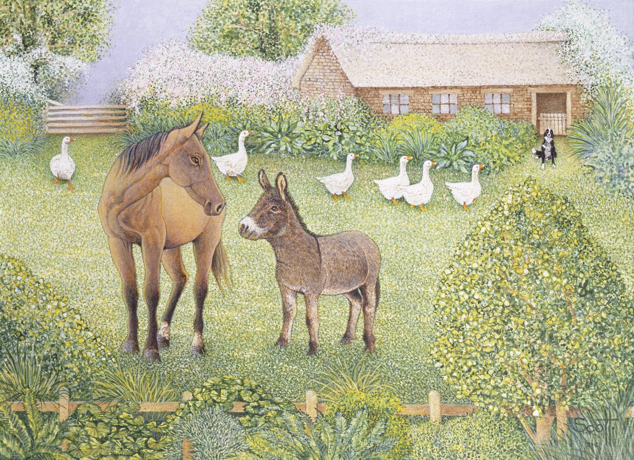 Compagnons (huile sur toile) - Pat Scott
