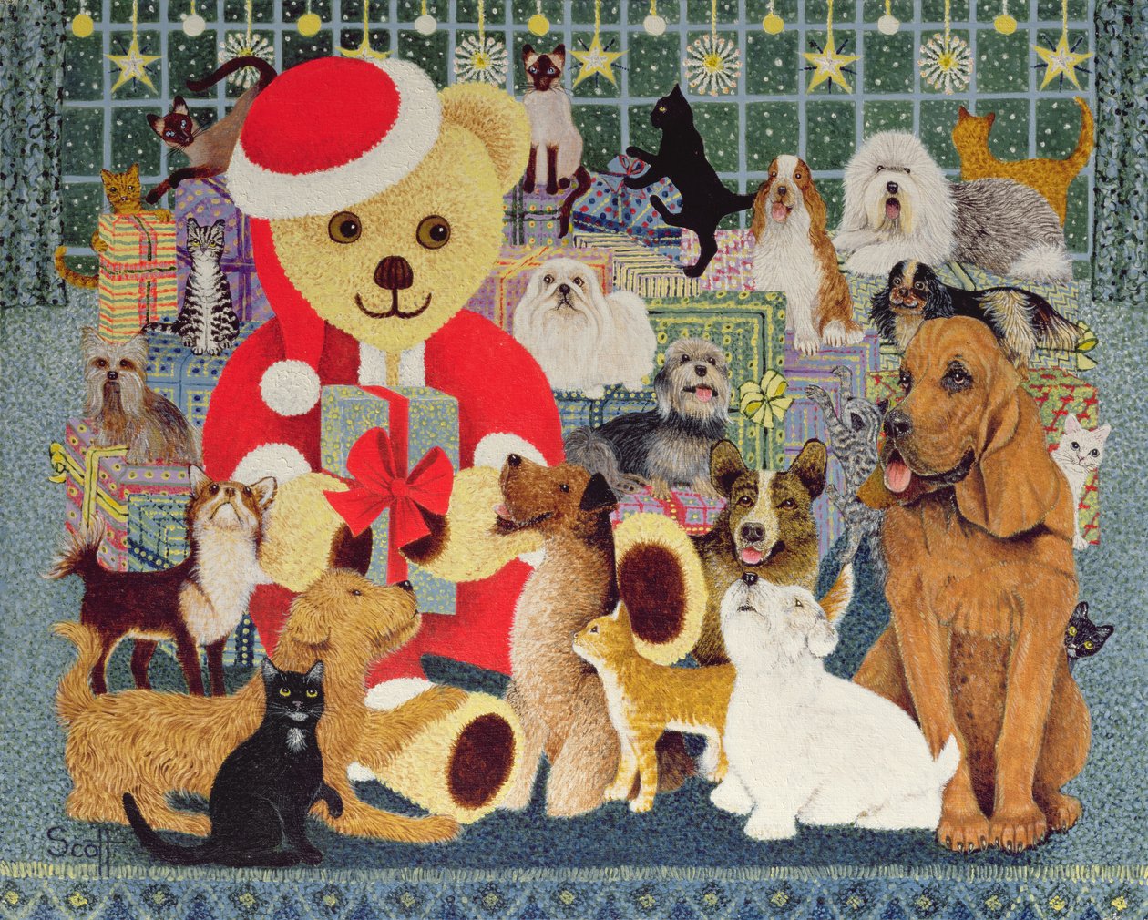 Joyeux Noël (huile sur toile) - Pat Scott