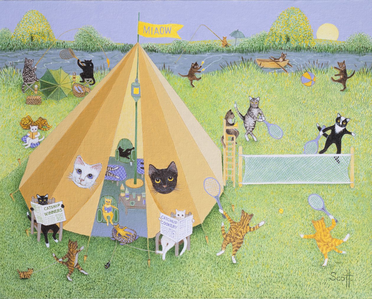 Camp de vacances (huile sur toile) - Pat Scott