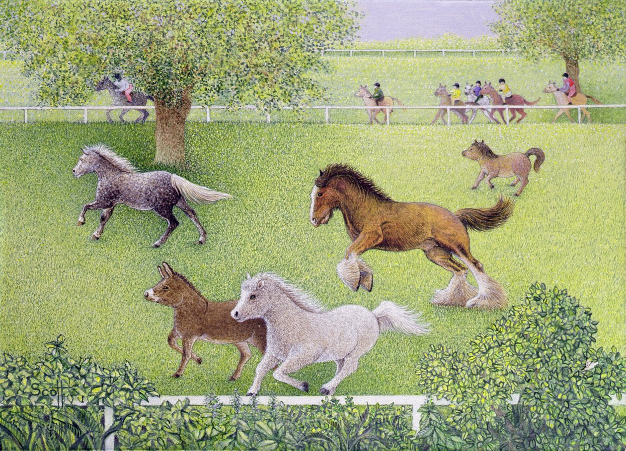 Au galop (huile sur toile) - Pat Scott