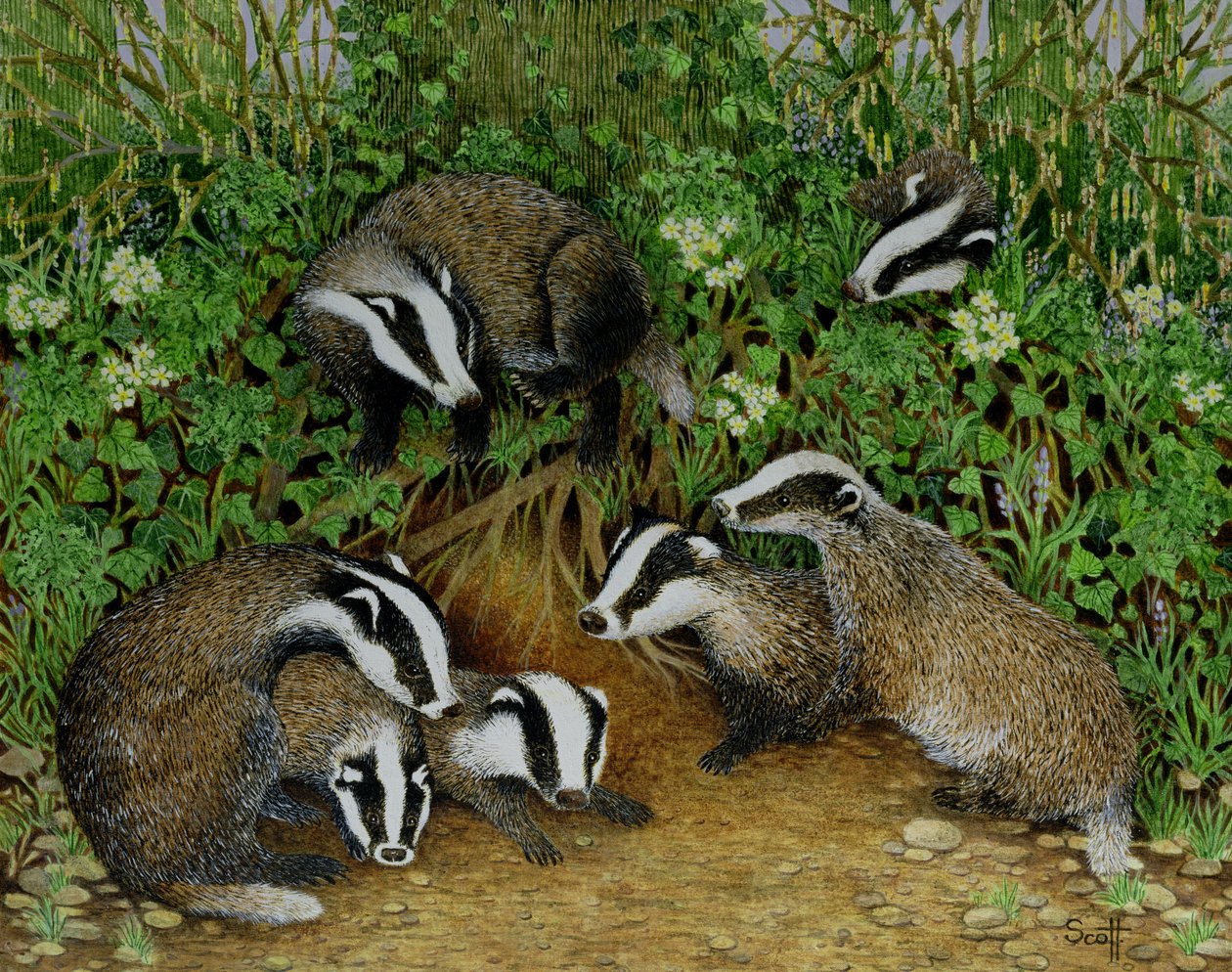 Setting Out (acrylique sur calicot) - Pat Scott