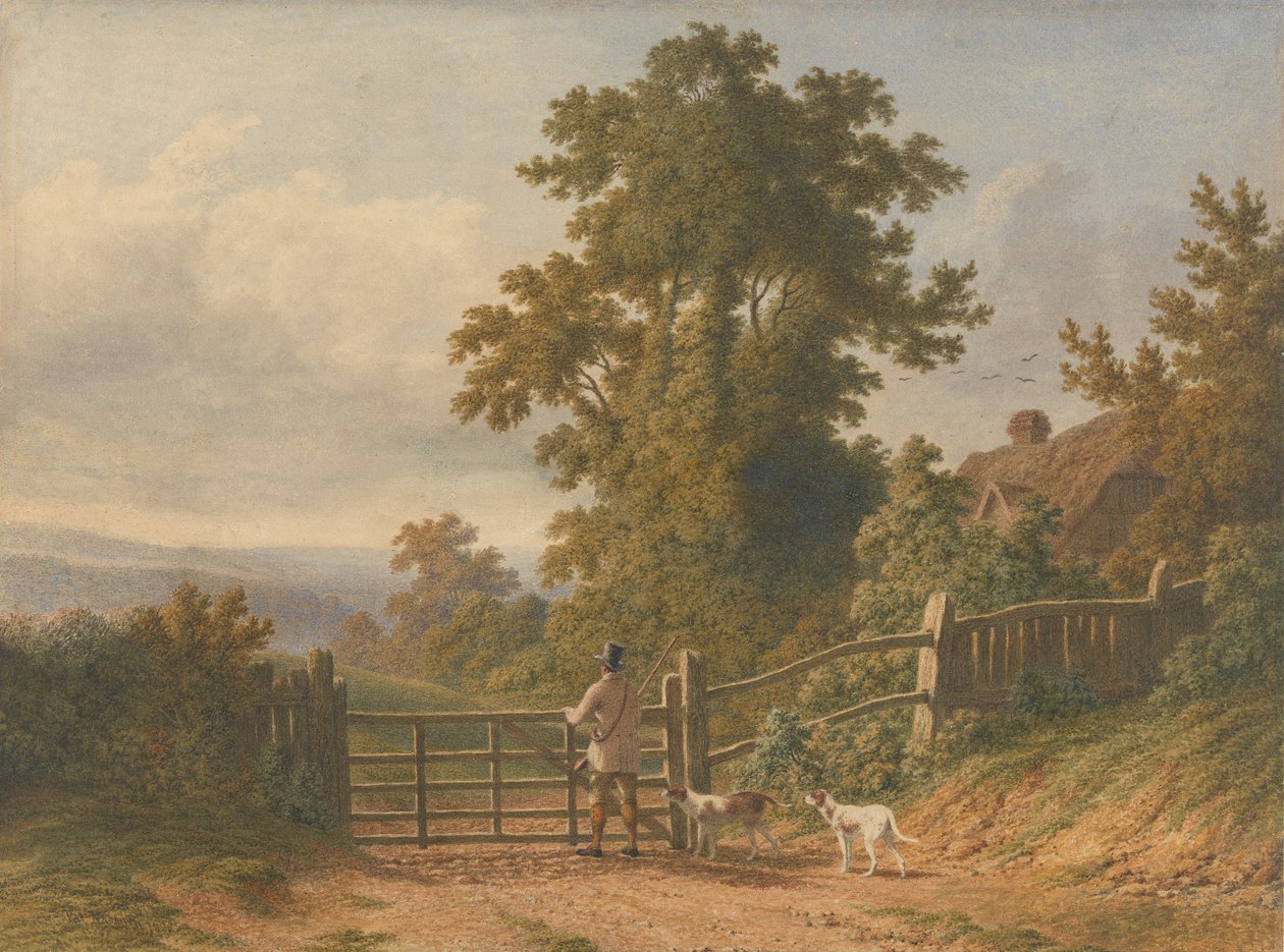 Chasseur et ses chiens - Patrick Nasmyth