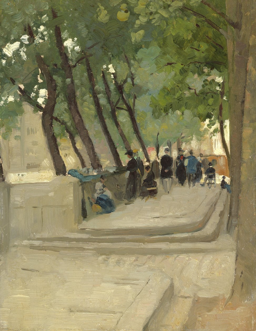 Le Marché du Livre Rive Gauche, Paris, vers 1900 - Patrick William Adam